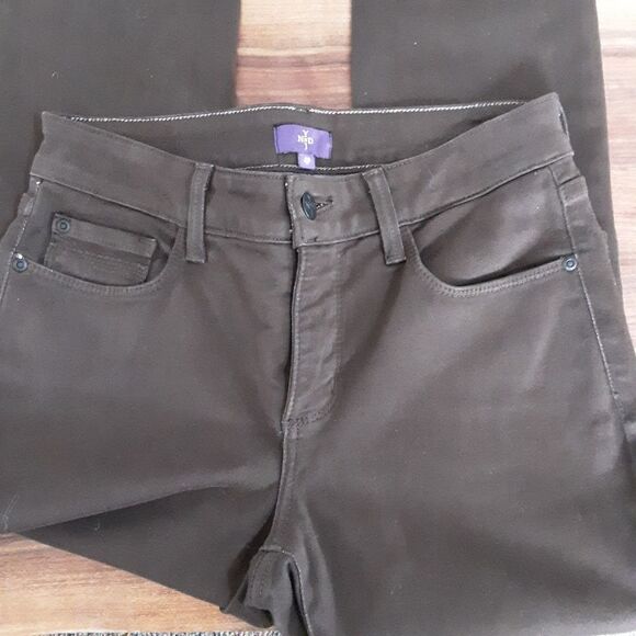 NYDJ Lift Tuck Jeggings Deep Brown Size 4P Excellent Condition - Picture 4 of 13
